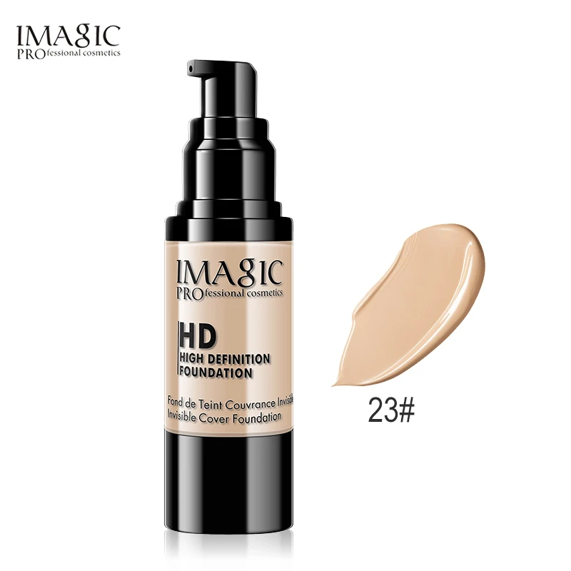 IMAGIC отбеливающий увлажняющий HD Жидкий тональный крем Highlight Shadow Makeup Cosmetic - Цвет: 23