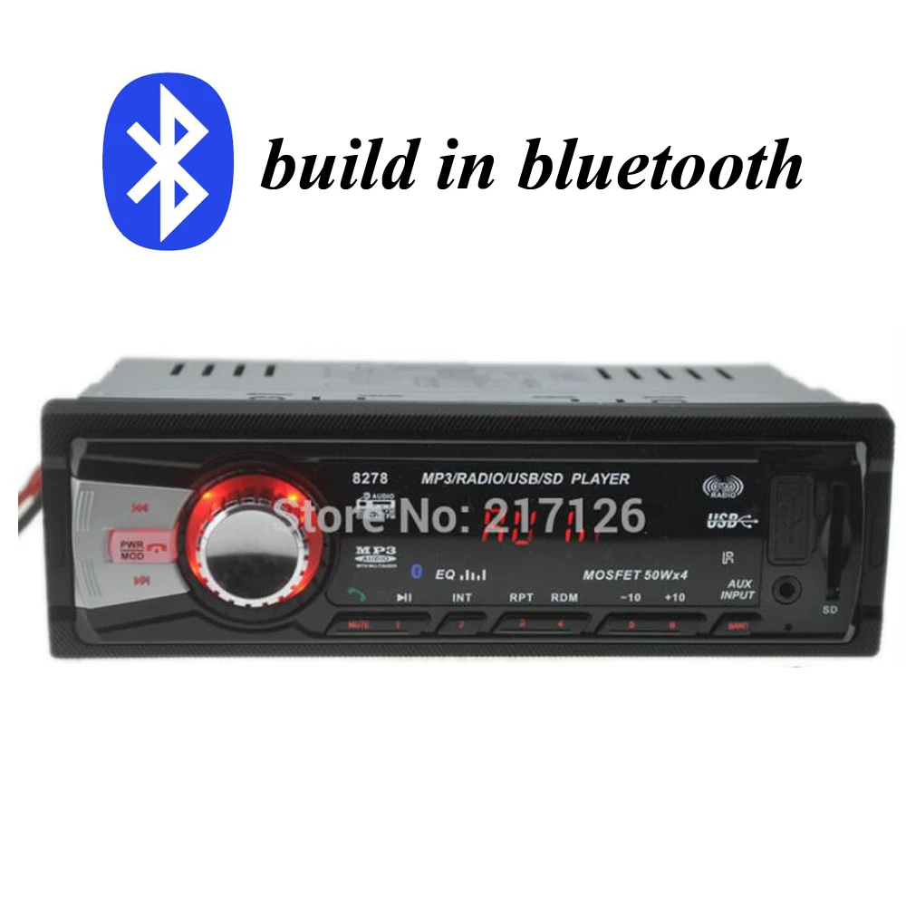 1 DIN 12V bluetooth автомобильное радио USB SD MMC порт Автомобильная электроника In-Dash FM MP3