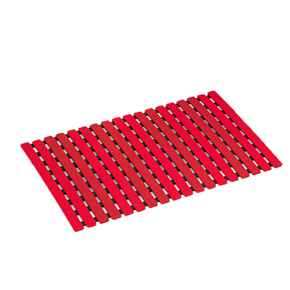 Нескользящие Коврики для ванной Супер утолщенный резиновый Антибактериальный коврик для душа сверхмощный мощный нескользящий коврик для ванной 40x63 см - Цвет: Красный