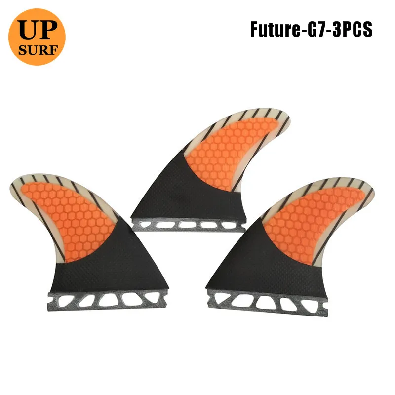 06 G7 Future G5/G7 Углеродные волоконные плавники Barbatana для доски для серфинга Fin Thruster Honeycomb из Стекловолокна Плавники 3 шт. в комплекте - Цвет: 06 G7