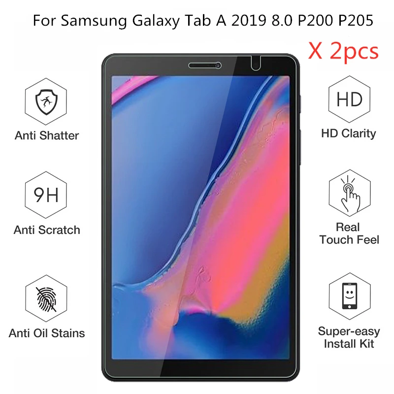 0 3 мм 9H 2 шт. закаленное стекло для защиты экрана Samsung Galaxy Tab A 2019 8 с S Pen P200 P205 SM-P200
