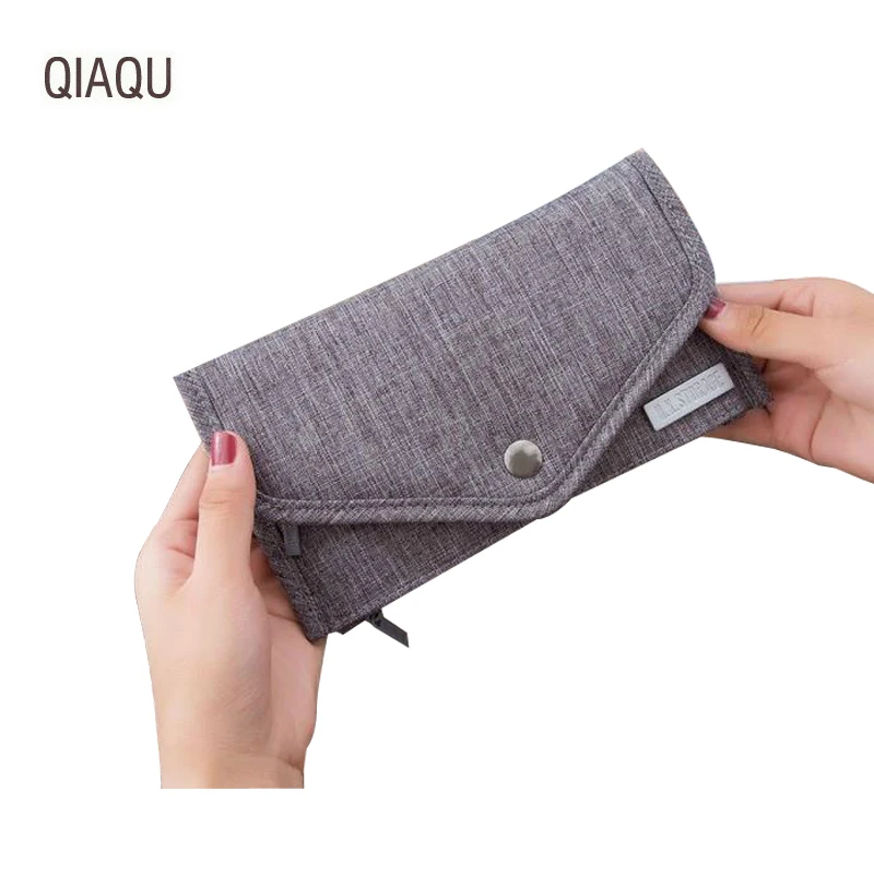 

QIAQU Travel Passport package wallet Credit Card Organizer Silver ion Anti-theft brush protective case Business Card Holder