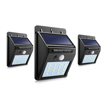 

8/16/20leds Solar Panel Powered LED PIR Motion Sensor Lamp Night Light Waterproof Outdoor Garden Wall Street Security Lights