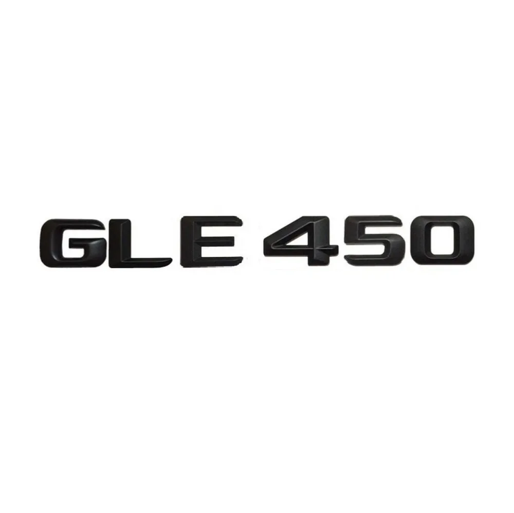 Матовый черный значок GLE 450 с надписью на заднюю часть БАГАЖНИКА АВТОМОБИЛЯ