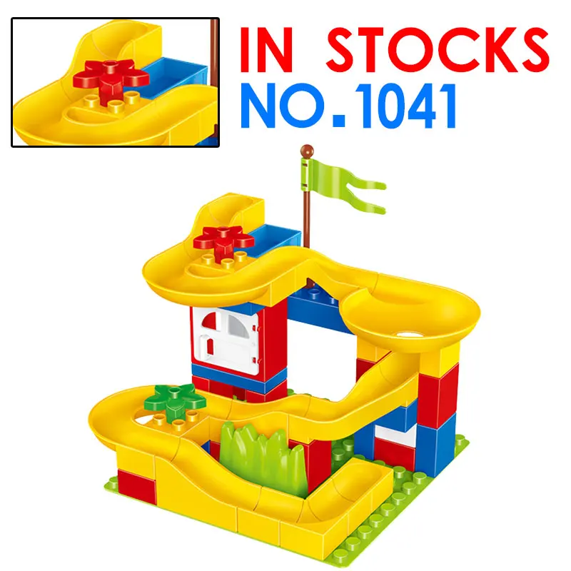 LEGOing City Marble Race Run Maze Balls Track 48pcs DIY Building Blocks Educational Toys For Children Compatible LEGOing Duploe