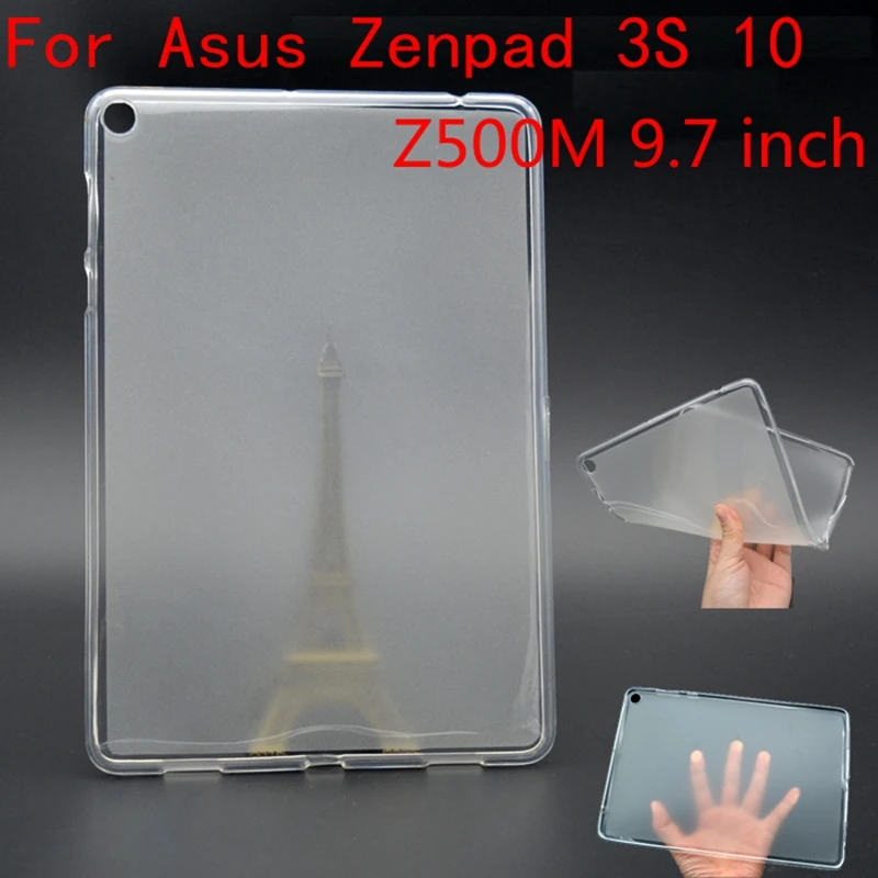 

Soft TPU Silicon Case Semi Transparent Clear Gel Back Cover Skin for Asus 9.7 -inch Tablet Zenpad 3 S 10 Z500m Case Holster P027