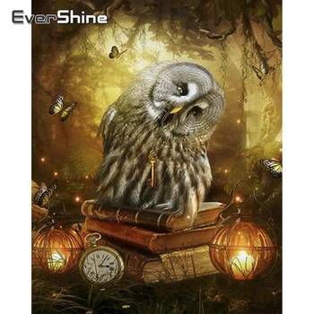

Evershine Diamond Painting 5D Animal Owl Diamond Embroidery Cross Stitch Kit Cartoon Diamond Mosaic Full Drill Square Needlework