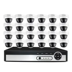 H.265 32CH NVR комплект с 24 шт. 2MP POE Камера CCTV Системы облако поддерживает ПК и Mobille вид Крытый АНТИВАНДАЛЬ onvif POE Камера комплект