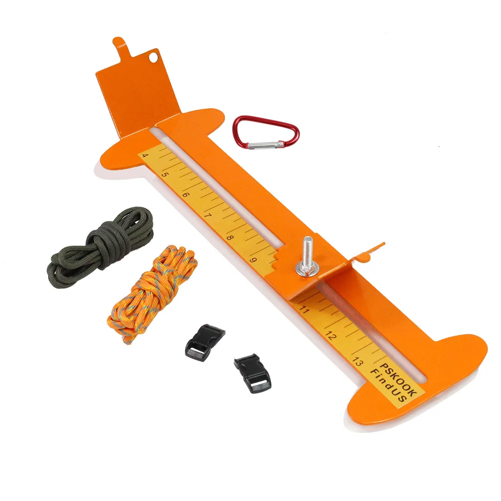 PSKOOK Paracord браслет металлический джиг Набор Регулируемая длина " до 13" DIY ремесло производитель инструмент с Паракордом и пряжками - Цвет: Yellow