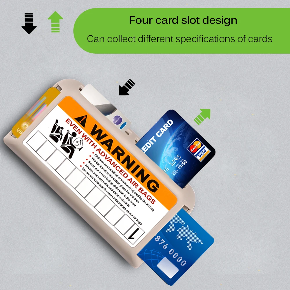 

Car Sun Visor Parking Card Holder Number Charge High-speed IC Card Clip Card Bills Documents Holder Car Parking Card Holder