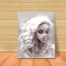 MOLEK beauty Girl DIY Цифровая картина маслом на холсте Рисунок раскраска ручная роспись настенный постер для спальни домашний декор