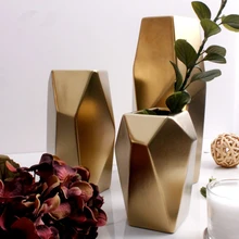 Стильная Геометрическая креативная белая современная стеклянная ваза для цветов Керамический Свадебный декор модные вазы