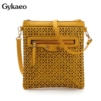 

Gykaeo Luxury Handbags Women Bags Designer Small Flap Crossbody Bags for Women Hollow Out Casual Shoulder Bag Bolsa Feminina