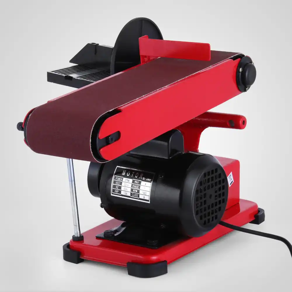 375w Bench Belt And Disc Sander Grinder Aluminum Frame 4 X36 Belt Electric