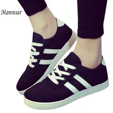 Manresar 2017 New Fashion Lace-up Women Zapatos Mujer Women Classic Canvas Casual Shoes Black and White Female Shoes Size 35-40