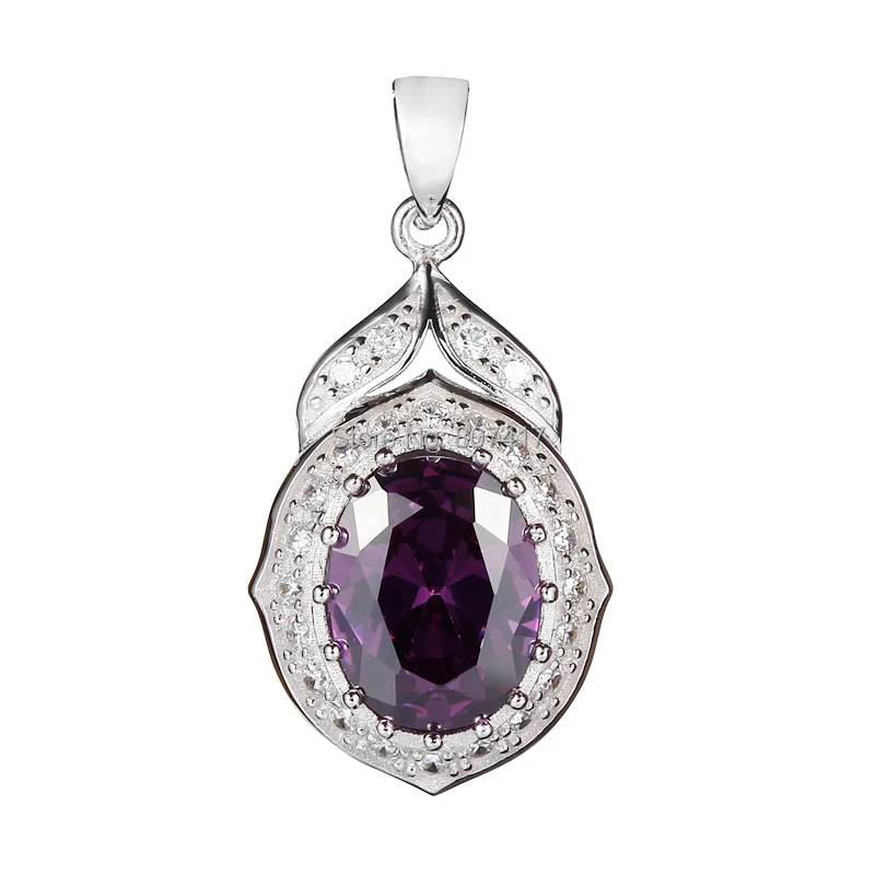 Amethyst Cubic Zirconia 925 sterling Silver Pendants Wholesale Beautiful S 3752 Promotion Best Sellers Time limited