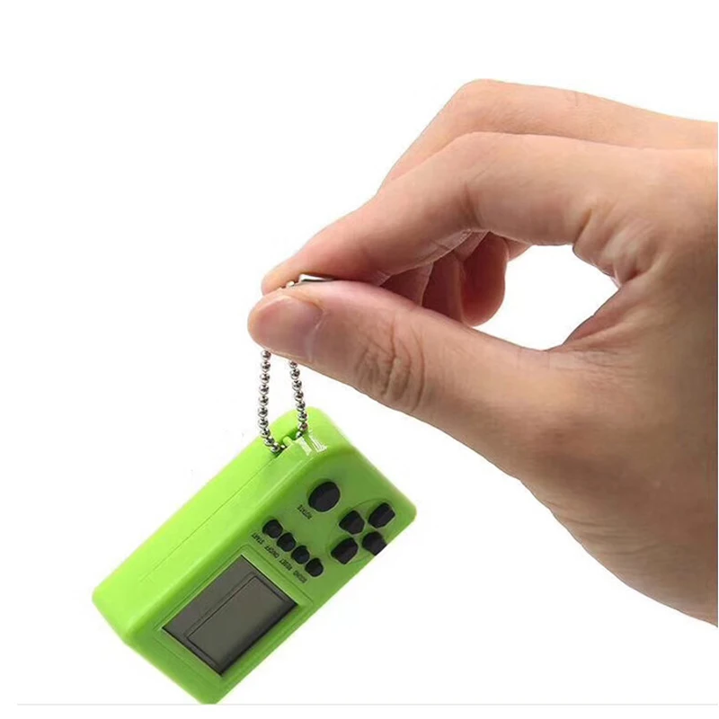 

Tetris Mini Child video Game Console capsule toy twisted egg Built-in 26 Games Use for Key Chain Ring Holder Kids Gift