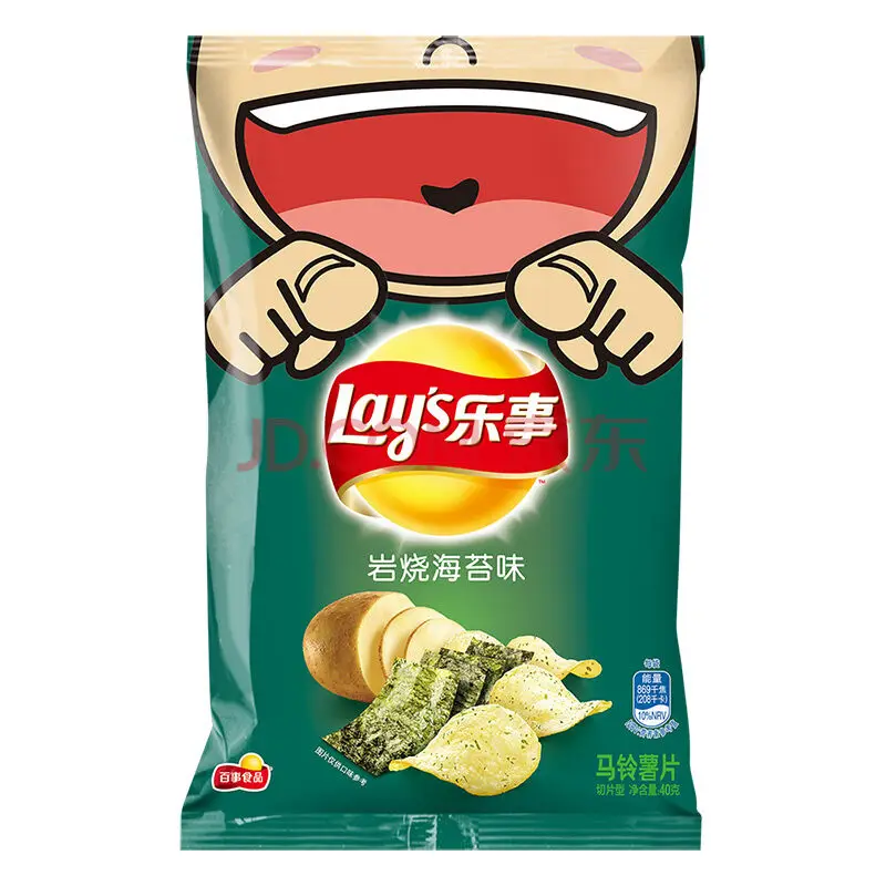 Food,Snack,lay' s Potato chips,Seaweed flavor,Chinese food,1 pack,40