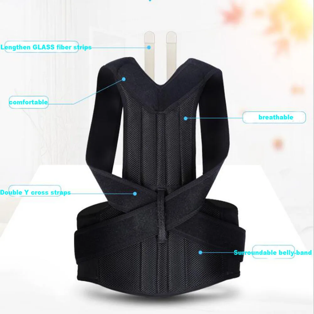 Trainer para o Alinhamento da Coluna Cinto de Dor Postura Corrector Ajustável Voltar Straightener Confortável Vertebral & Apoio Nas Costas 13 High Quality Beleza e saúde
