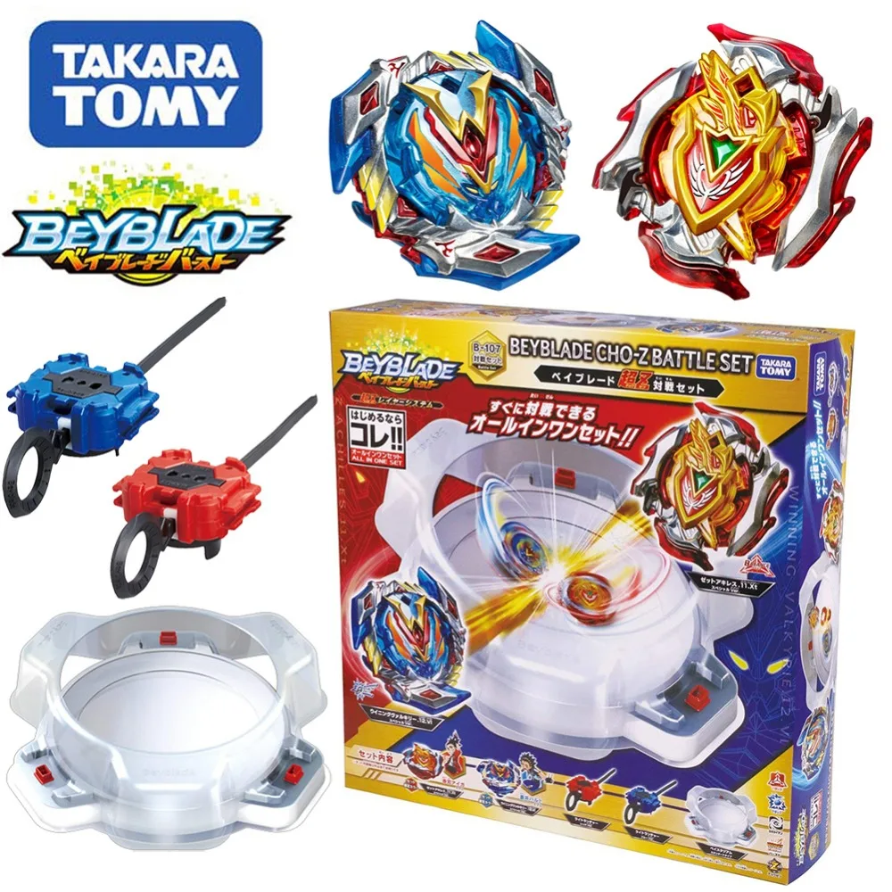

Original TOMY Beyblade Burst B-107 Beyblade CHO-Z Battle set beyblade arena With Launcher Gyro disk toys for children Christmas