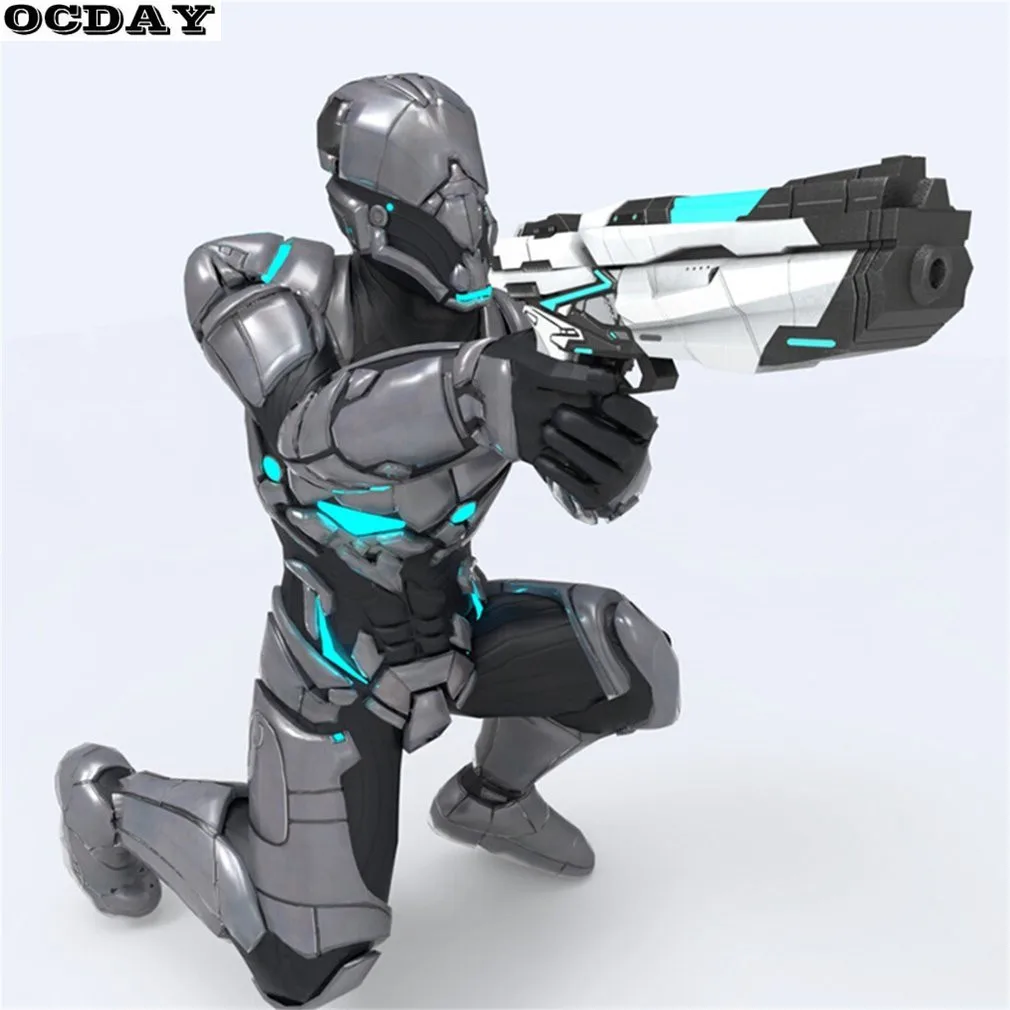 

Cool Toy Gun Manual Shooting Cyber Hunter Soft EVA Bullets Far Shooting Range Hand Gun ABS Body Outdoor Game Fight Toys For Kids