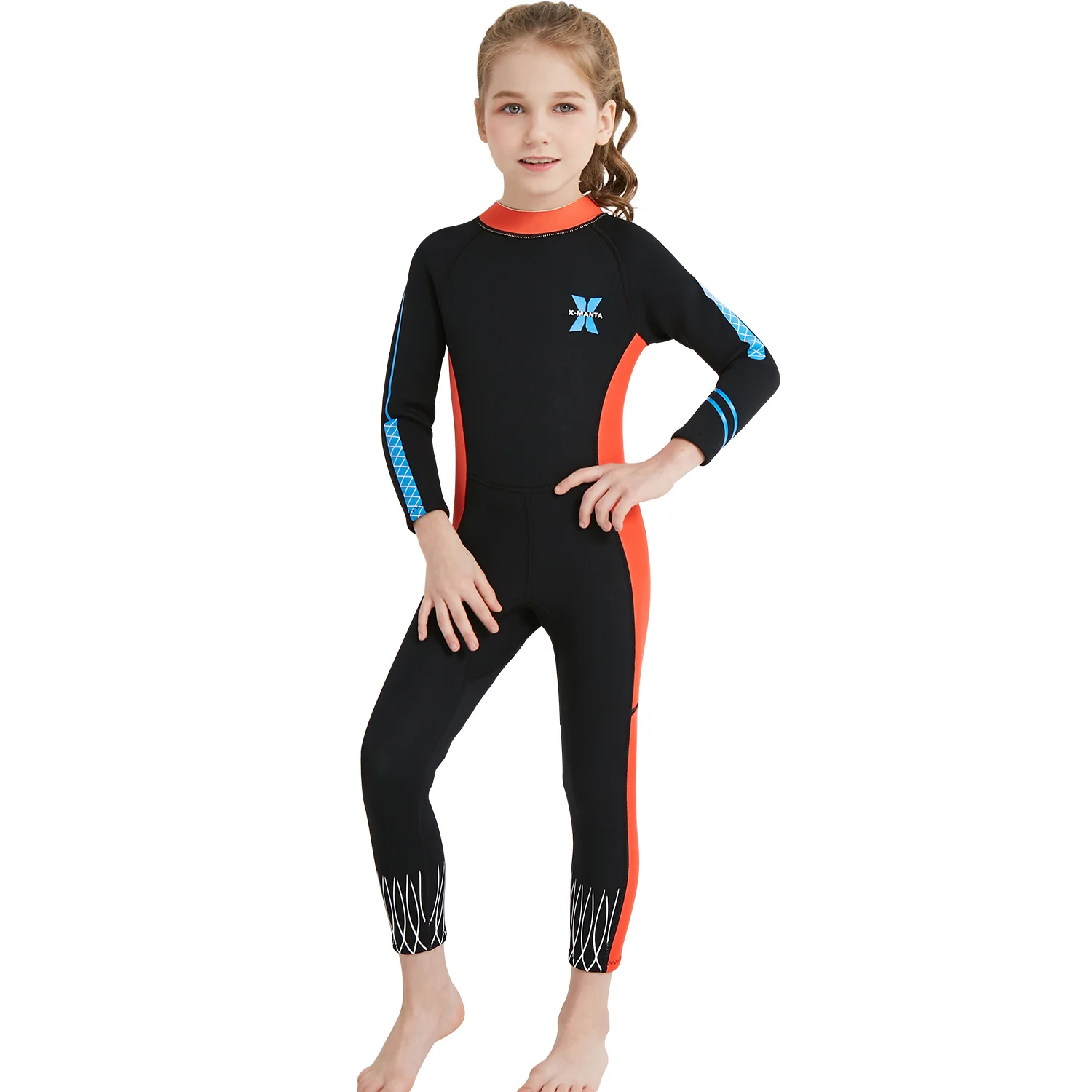 WildSurfer 2,5 мм Детские гидрокостюм для плавания цельные теплый купальник Девочки неопрен гидрокостюм скины дайвинг дети Traje de Buceo WS116