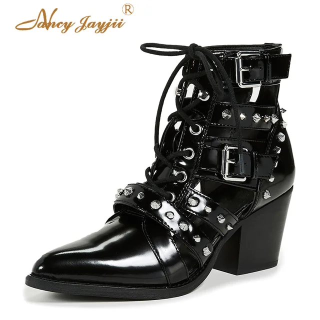 Aliexpress.com : Buy Women shoes Adult Ladies Patent Leather Motorcycle ...