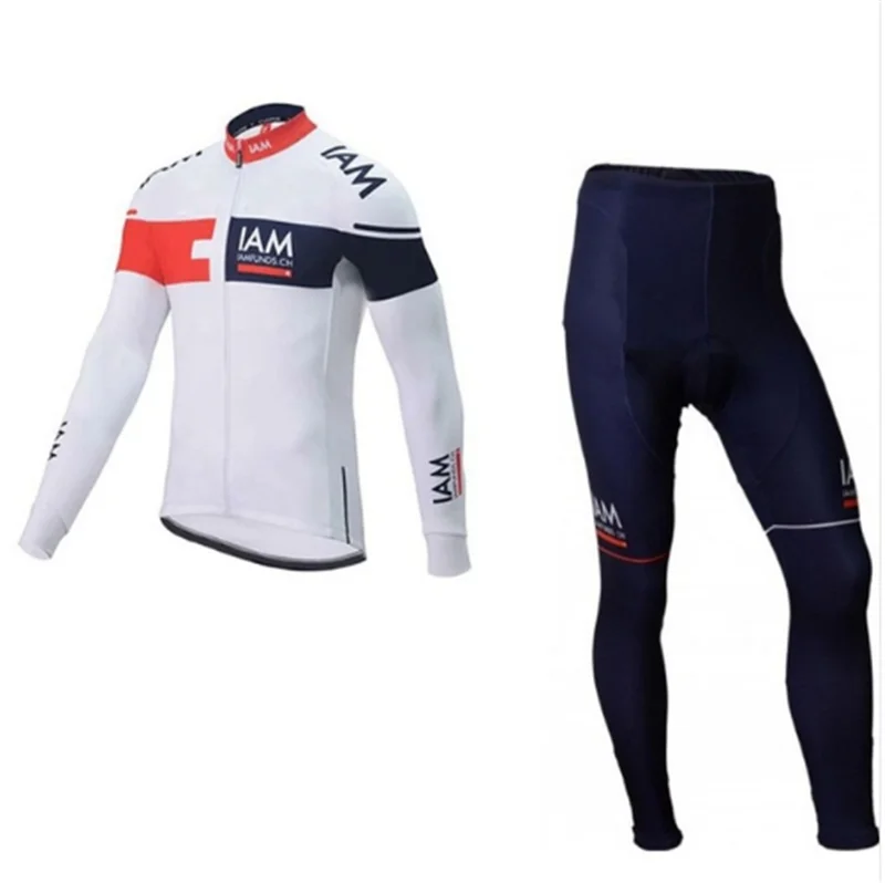 

2019 Men's New IAM Pro Cycling Set Long Sleeves Cycling Jerseys Set Breathable Bike Clothes Cycle Wear Ropa Maillot Ciclismo mtb