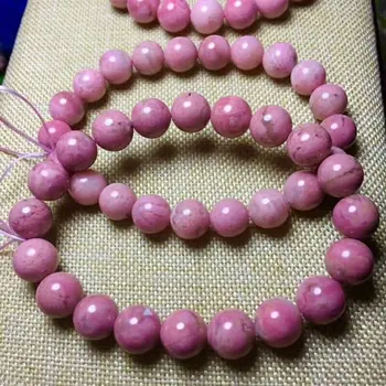 

Natural Rose Agate Bracelet Gemstone Stretch Round Beads 9.5-8.8mm AAA