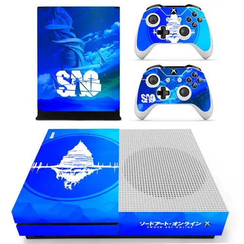 Аниме Меч Книги по искусству Интернет САО кожи Стикеры наклейка для Microsoft Xbox One S консоли и 2 Пульты ДУ для игровых приставок для Xbox One S кожи Стикеры - Цвет: YS-xboxoneS-0603