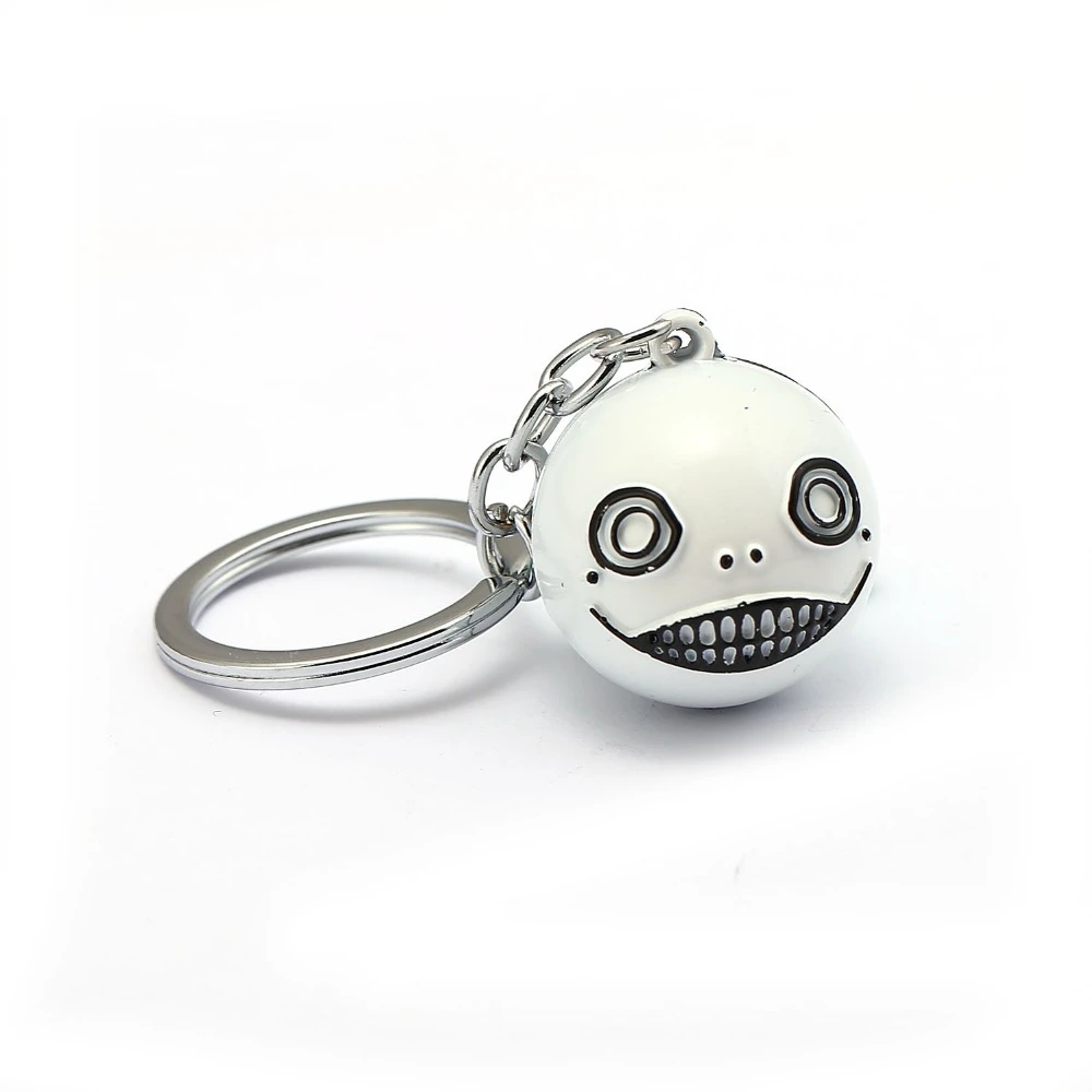 Game NieR Automata silicone solid big face keychain 2B emil 2 Type B Heroine keyring Charm Gift|ball keychain|keyring charmkeyrings gifts - AliExpress