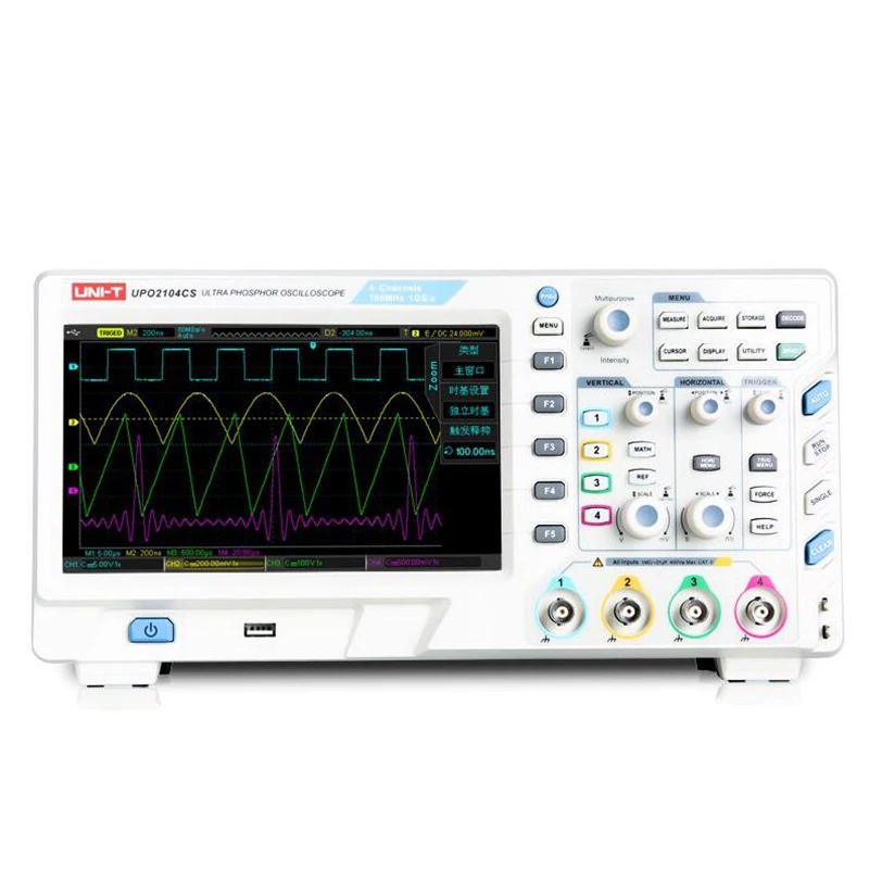 

UNI-T UPO2104CS Super Fluorescent Oscilloscope with 1GS/s, 4-channel, 100MHz bandwidth, 8-inch TFT LCD