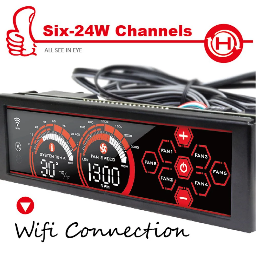 Prix pour Alseye a-100h ordinateur ventilateur contrôleur wifi 6 canaux fan speed controller pour cpu refroidisseur/eau de refroidissement 5.25 "lcd écran tactile Prix pour Alseye a-100h ordinateur ventilateur contrôleur wifi 6 canaux fan speed controller pour cpu refroidisseur/eau de refroidissement 5.25 "lcd écran tactile