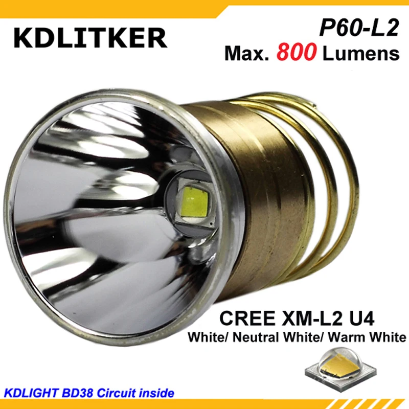 P60 LED Drop-in XP-L2 Mil Spec Surefire P60 621LF 636LF 628 660 M951 M952 W2 