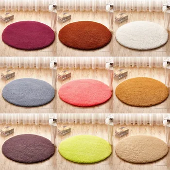 

Lamb velvet round carpet fitness yoga mat room living room bedside rug absorbent non-slip blanket mat Fashion plush rug