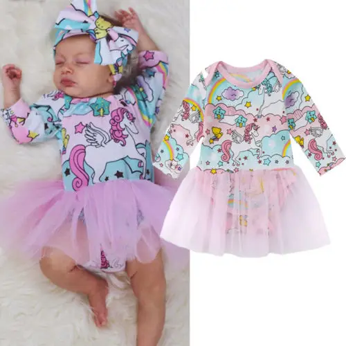 New Arrival Newborn Infant Clothes Cute Baby Girls Unicorn ...