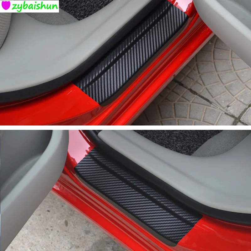 Carbon Fiber Vinyl Sticker Car Door Sill Protector Scuff Carbon Fiber Vinyl Sticker Car Door Sill Protector Scuff