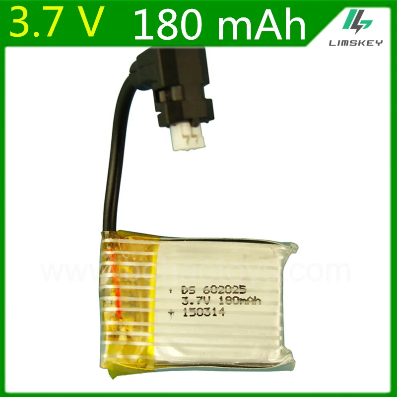 

2pcs/lot 3.7V 180mAh Lipo Battery For Difeida DFD F103B F102 3.7 V 180 mAH Li-po battery with L 1.25 plug 602025 Lipo battery