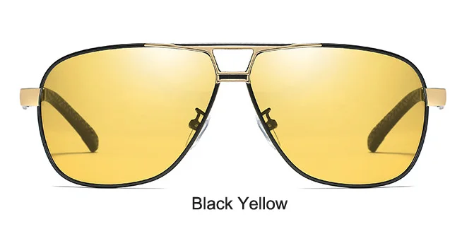 Качественные очки для дневного ночного видения, очки для водителя, поляризованные солнцезащитные очки, мужские желтые HD очки для вождения автомобиля, фотохромные очки на открытом воздухе - Цвет линз: MPTYJ093 YellowBlack