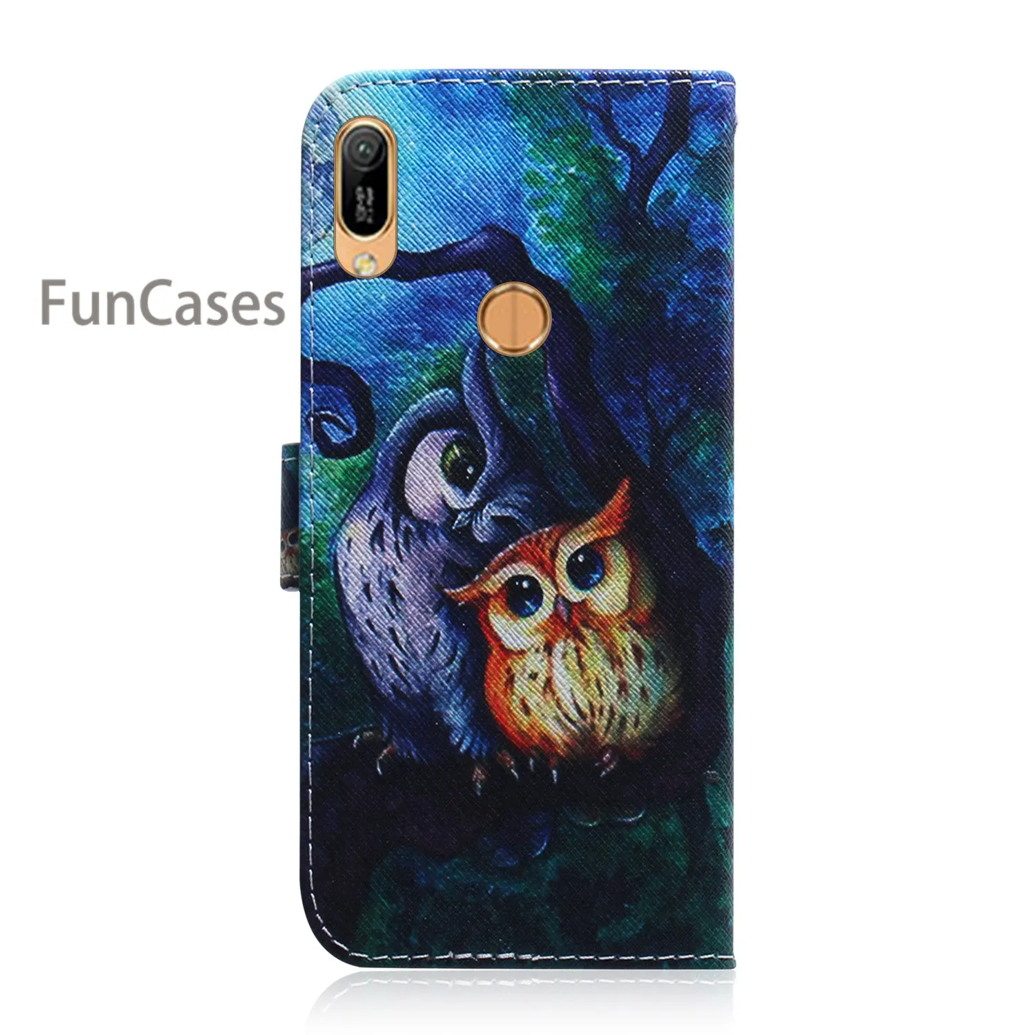 8A Phone Accesories untuk Telefon Huawei Y6 2019 Hewan Peliharaan Csse Kulit PU Tas Telepon S Seluler Huawei Armor Kehormatan 8A case Ponsel