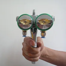 SAT1189 пневматический пистолет-распылитель для покраски стен, инструмент с двойным соплом, пневматический пистолет-распылитель высокого давления, пневматический Краскораспылитель