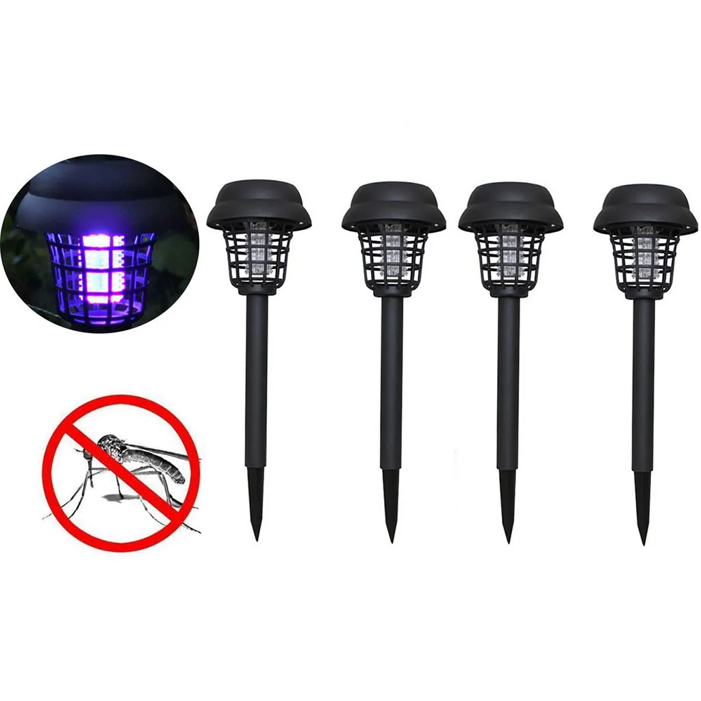 

4PC Solar Powered LED Light Mosquito Pest Bug Zapper Insect Killer Lamp Garden#30