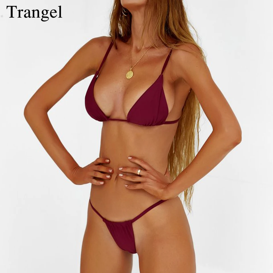 Trangel Bikinis 2019 Mujer Sexy Swimwear Swimsuit Female Women Micro 