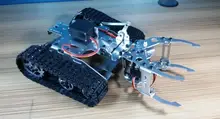 Alloy Tank Chassis Tractor Crawler Intelligent font b Robot b font Car Obstacle Avoidance barrowland diy