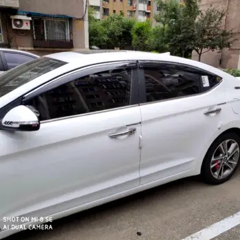 

For Hyundai Elantra 2016 Plastic Window Visor Vent Shades Sun Rain Deflector Guard For Elantra Auto Accessories 4PCS/SET