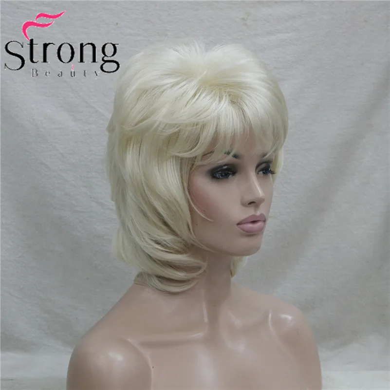 StrongBeauty короткие Многослойные блонд Классическая шапочка полный синтетический