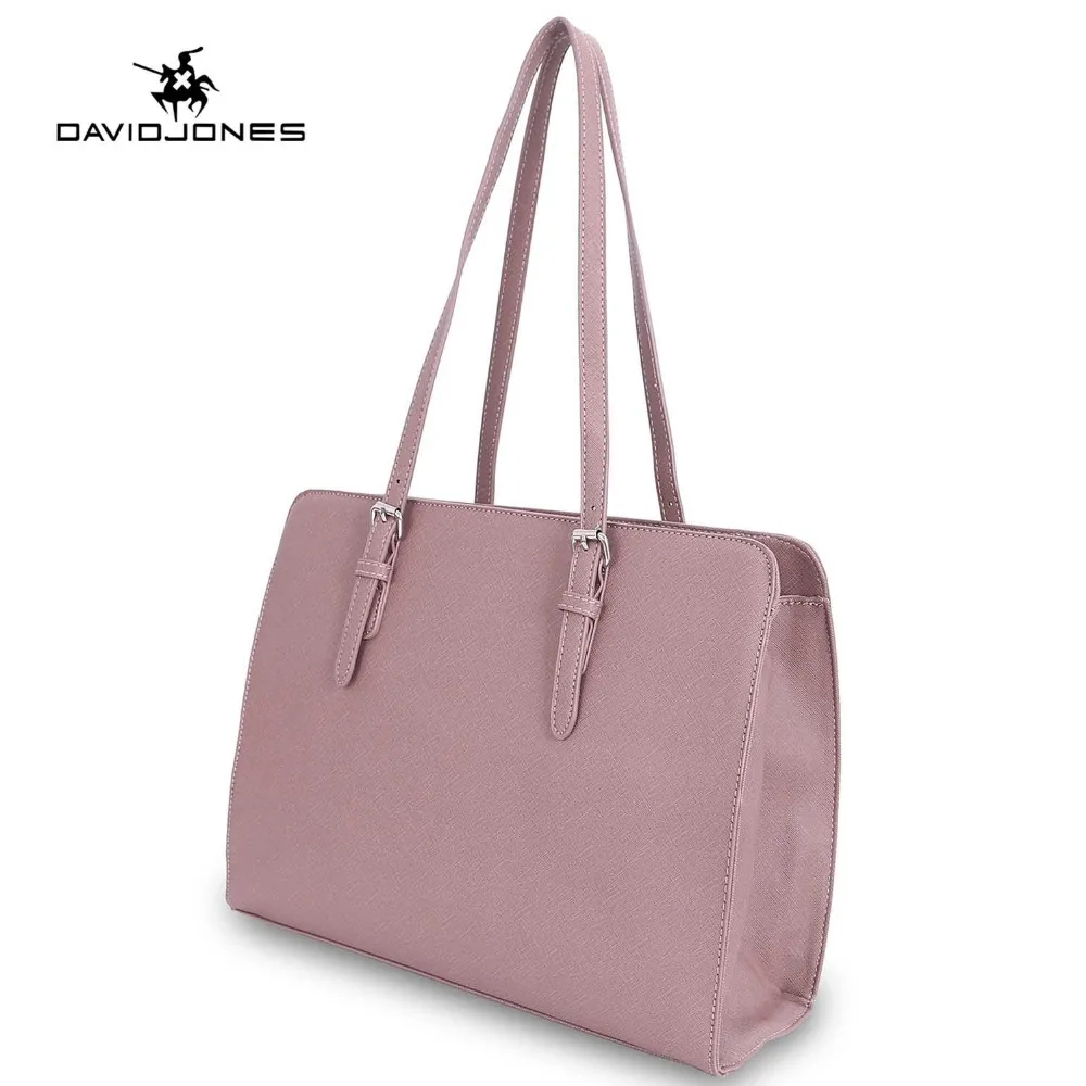 

DAVIDJONES women shoulder bags pu leather female handbag large lady solid tote bags girl brand top handle bag drop shipping