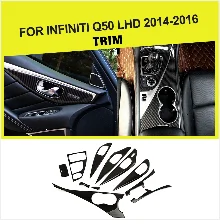 Углеродное волокно передний бампер спойлер сплиттеры для Infiniti Q50 стандартный бампер только 2013