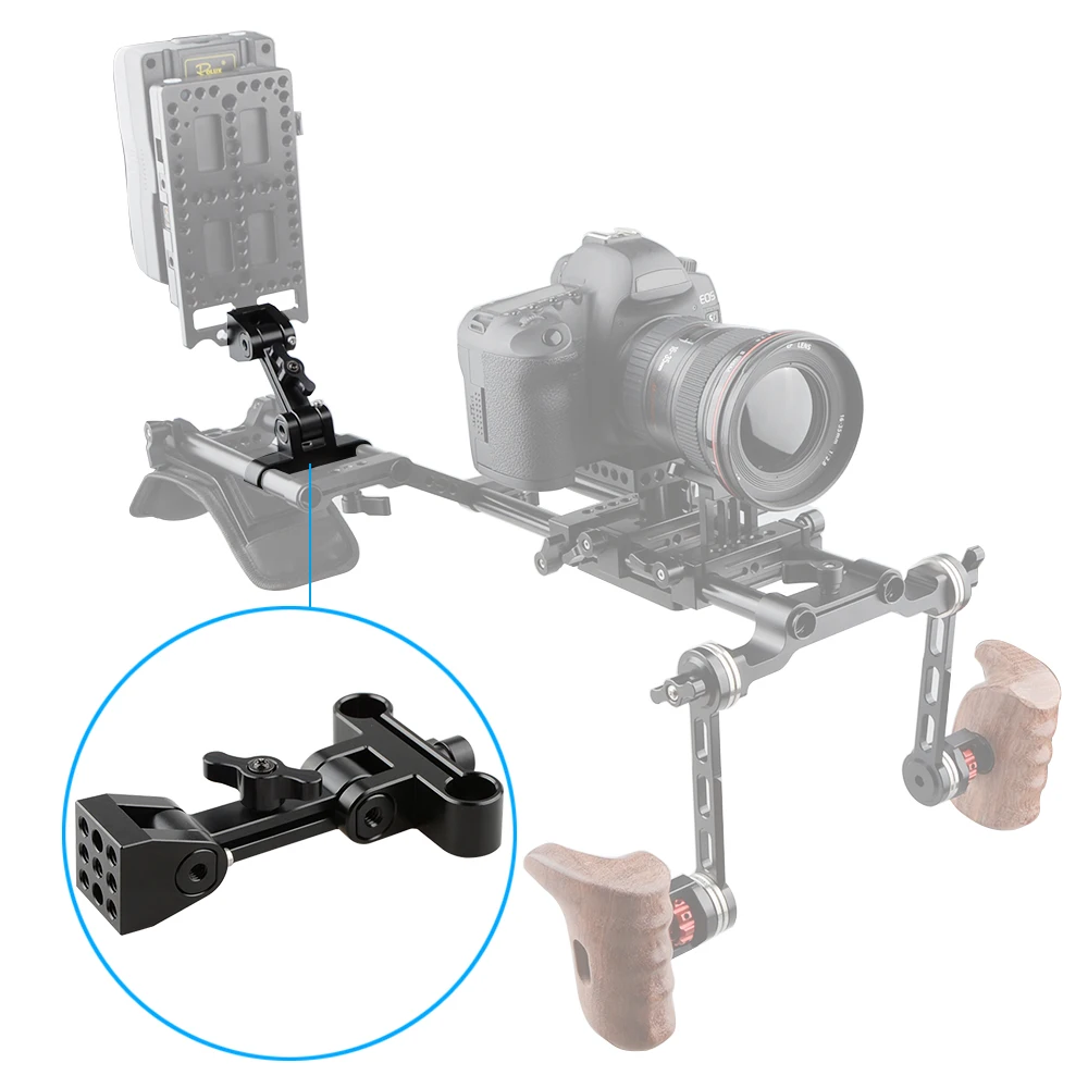 CAMVATE Adjustable Monitor Support With 15mm Rod System (6)