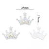 100Pcs 18*25mm Colorful Silver Crown Cloth Applique for Craft/Wedding/Clothing Decor Patch Scrapbooking DIY Card Accessories F11 ► Photo 2/4